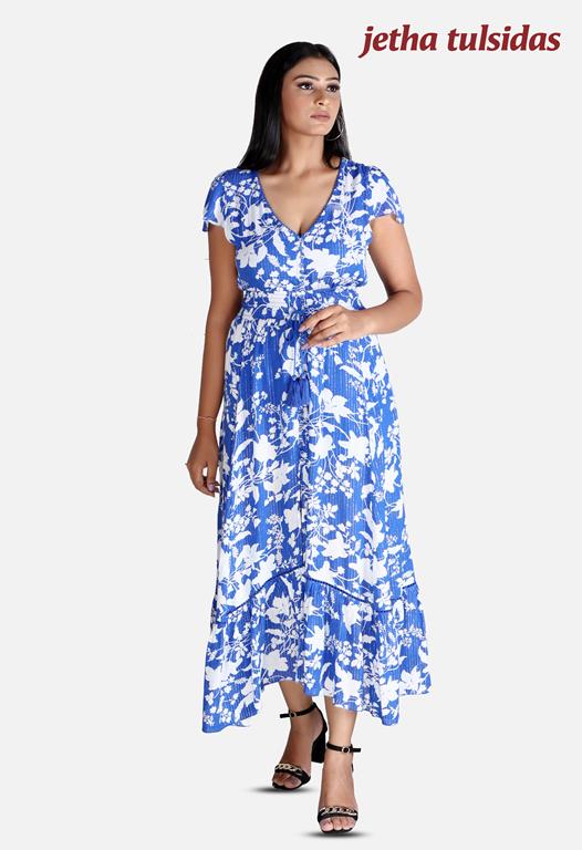 WOMEN WESTERN-MAXI DRESS LUREX